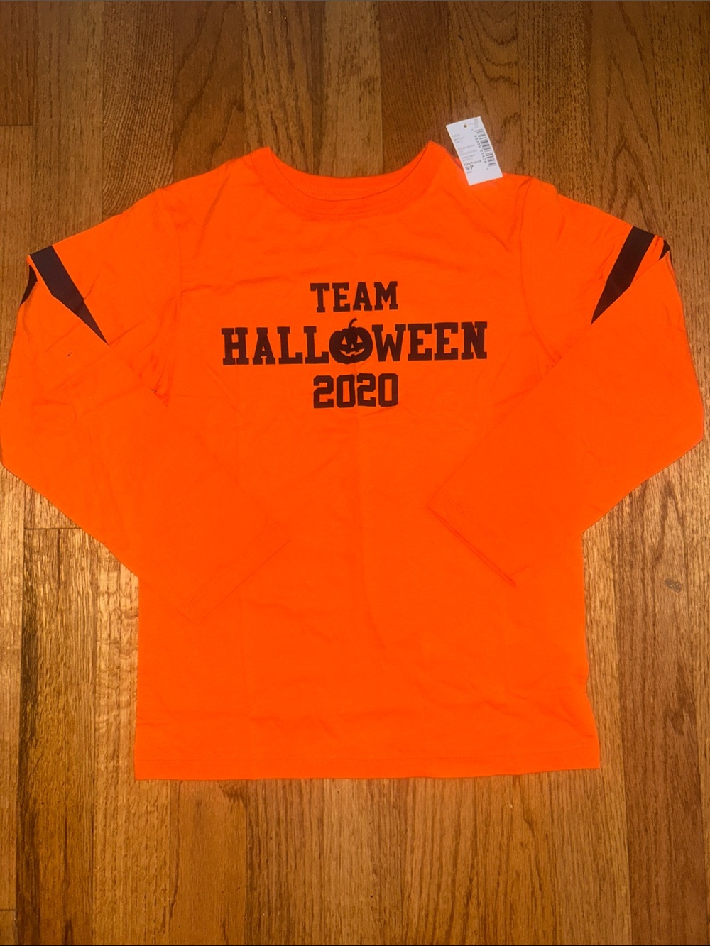 Kids Unisex ' Orange "Team Halloween 2020 - 6 Year olds Long-Sleeve Tee size Sm